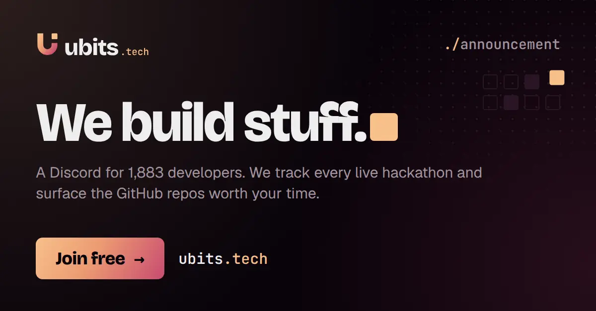 UBITS.TECH — a community for developers and AI builders